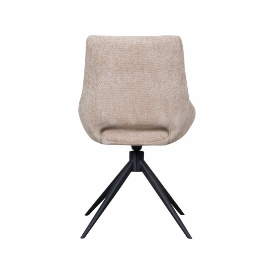 LABEL51 Chaise de salle à manger Marlow Clay Elite Zwart Metalen Frame.