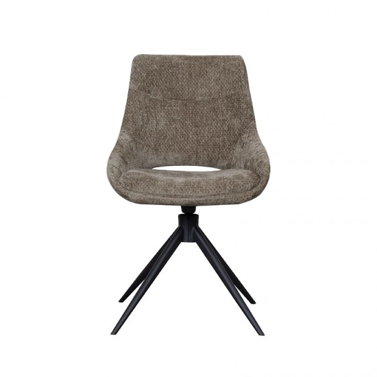 LABEL 51 Eetkamerstoel Marlow Hunter Elite Zwart Metalen Frame.