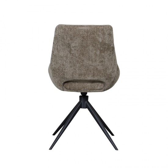 LABEL51 Chaise de salle à manger Marlow Hunter Elite Zwart Metalen Frame.