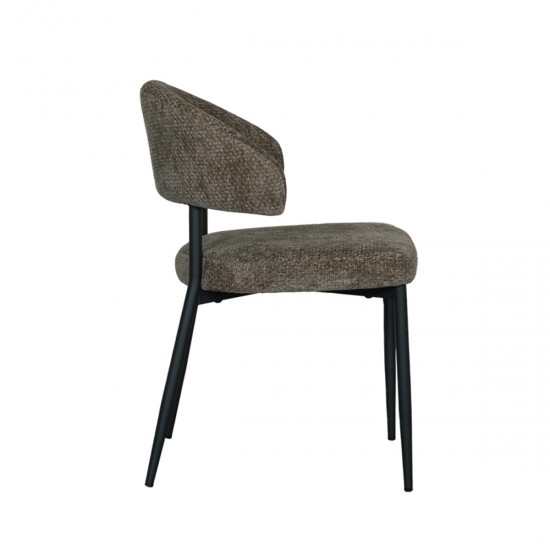 LABEL 51 Eetkamerstoel Bliss Hunter Elite Zwart Metalen Frame.