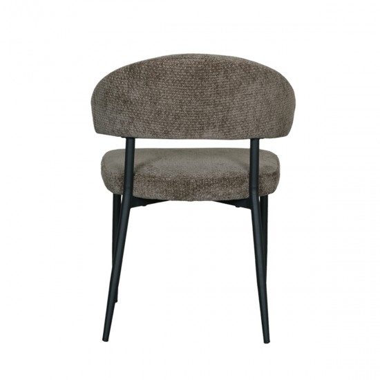 LABEL51 Chaise de salle à manger Bliss Hunter Elite Zwart Metalen Frame.