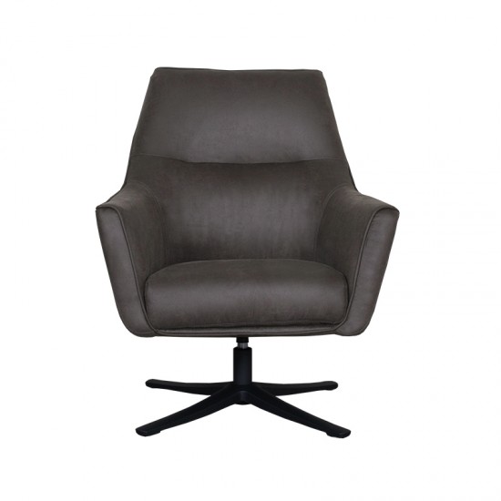 LABEL 51 Fauteuil Tod Antraciet Micro Suede One Size.