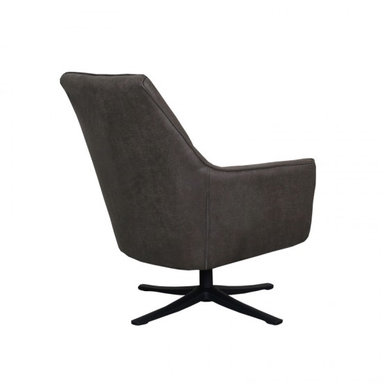 LABEL51 Fauteuil One Size Tod Anthracite Micro daim.