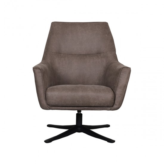 LABEL 51 Fauteuil Tod Taupe Micro Suede One Size.