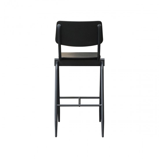 LABEL 51 Barkruk Solid Zwart Hout Hoog.