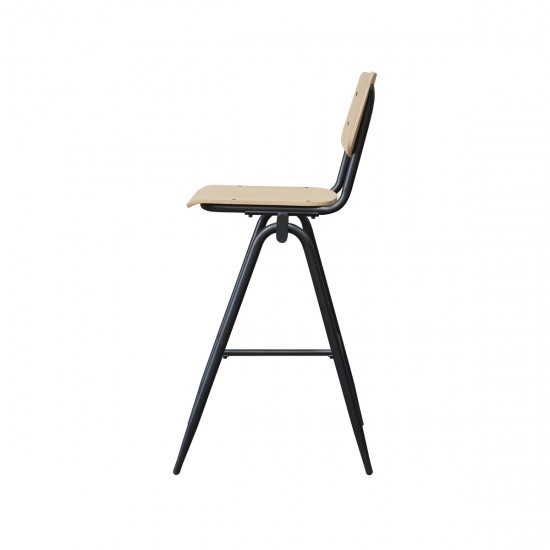 LABEL 51 Barkruk Solid Naturel Hout Hoog.