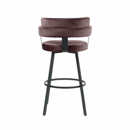 LABEL 51 Barkruk Bardio Taupe Fluweel Hoog.