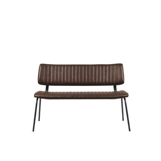 LABEL51 Eetkamerbank Gusto Bruin Kunstleder 120 cm.