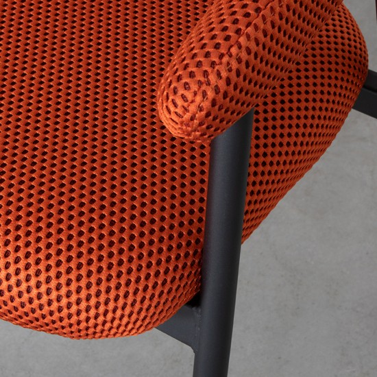 LABEL51 Chaise de salle à manger Amaze Rouille Breathe Zwart Metalen Frame.