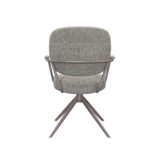 LABEL51 Chaise de salle à manger Basel Mushroom Royal Boucle Brons Metalen Frame.