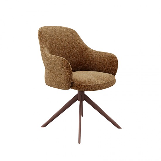 LABEL51 Eetkamerstoel Bern Coral Royal Boucle Coral Metalen Frame.