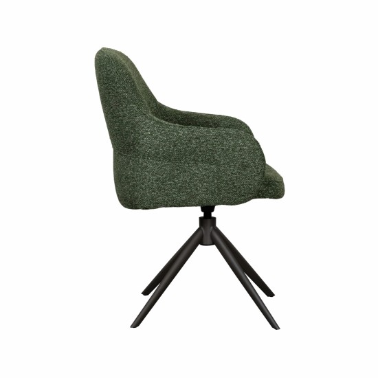 LABEL 51 Eetkamerstoel Bern Forest Royal Boucle Forest Metalen Frame.