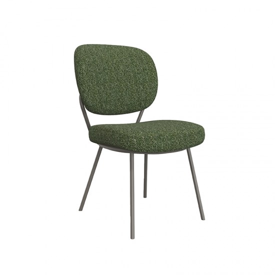LABEL51 Eetkamerstoel Singapore Forest Royal Boucle Forest Metalen Frame.