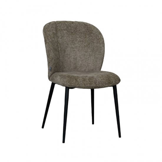 LABEL51 Eetkamerstoel Vino Hunter Elite Zwart Metalen Frame.