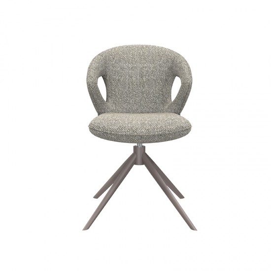 LABEL 51 Eetkamerstoel Zurich Mushroom Royal Boucle Brons Metalen Frame.