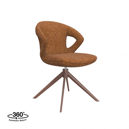 LABEL51 Eetkamerstoel Zurich Coral Royal Boucle Coral Metalen Frame.