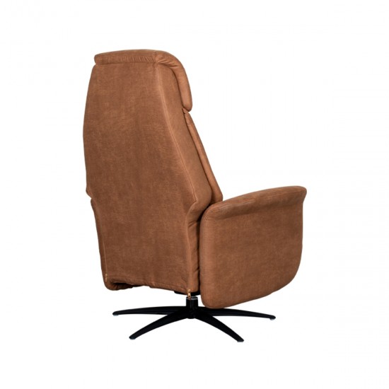LABEL51 Fauteuil 1 moteur Oslo Cognac Micro daim.
