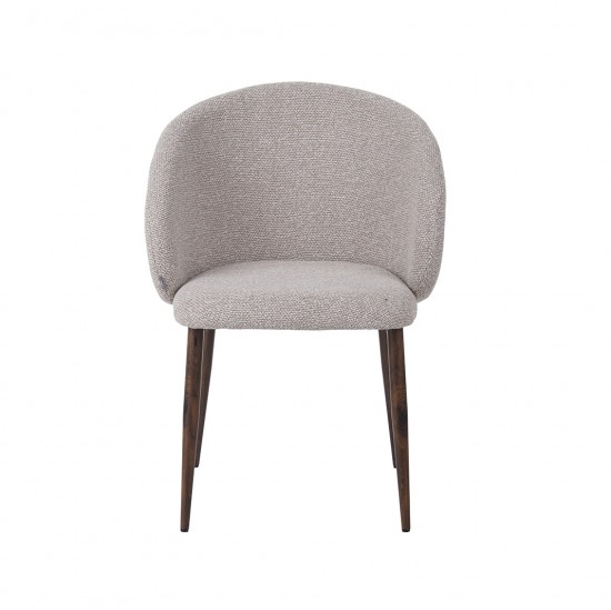 LABEL51 Eetkamerstoel Yuki Naturel Royal Boucle Walnoot Houten Frame.