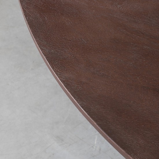 LABEL 51 Eetkamertafel Olly Espresso Mangohout 150 cm Rond.