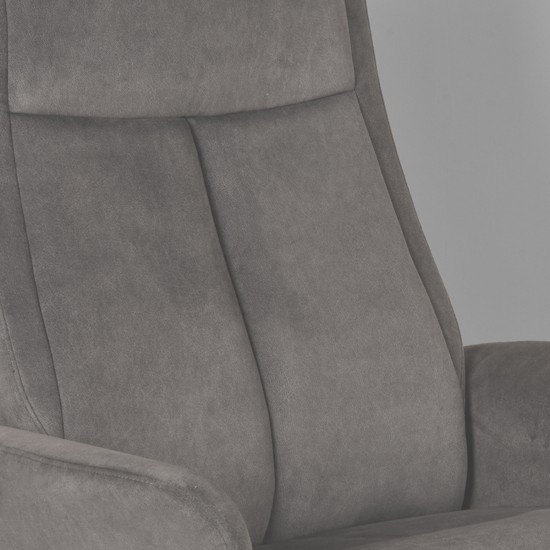 LABEL 51 Fauteuil Bergen Antraciet Cosmo Incl. Hocker.