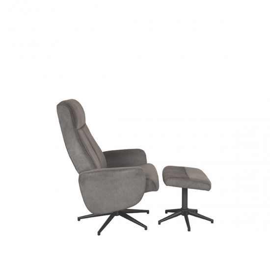 Relaxfauteuil bergen ottomane 77x76x105 cm antraciet cosmo zijkant v2