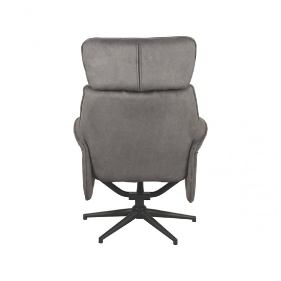 Relaxfauteuil verdal hocker 77x79x109 cm antraciet cosmo perspectief achterkant v2