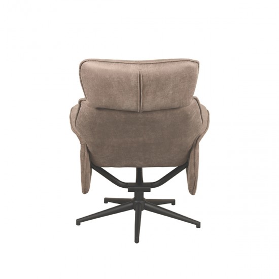Relaxfauteuil verdal hocker 77x79x109 cm taupe micro suede achterkant2 v2