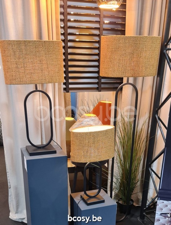 Marckdael vloerlamp Rico Marckdael RICO-FLOORLAMP-BLACK-ELIPS45-CHRONO-CINNAMON Contemporal zwart vloerlamp H 137cm VVD VDV Verlichting van .