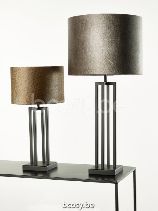 Marckdael tafellamp Roma Marckdael ROMA-TFL-LARGE-BLACK-CYL40_30FEATHER05 Tablelamps Zwart tafellamp H 58cm VVD VDV Verlichting van Dijck Dy.