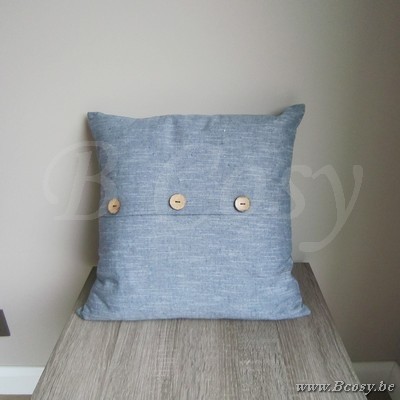Kussen Met Knopen Blauw