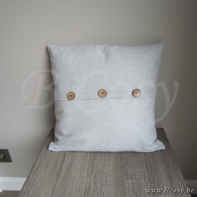 Kussen Met Knopen Licht Grijs