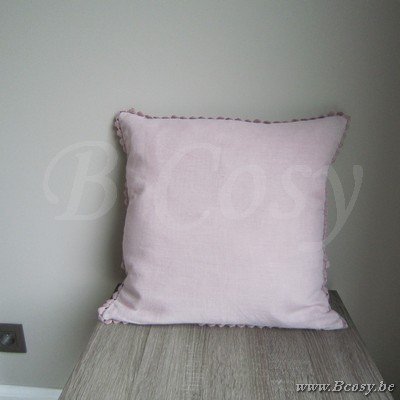 Kussen Linnen Kleine Hartjes Oud Roze