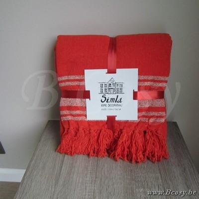 Plaid Chenille Oranje