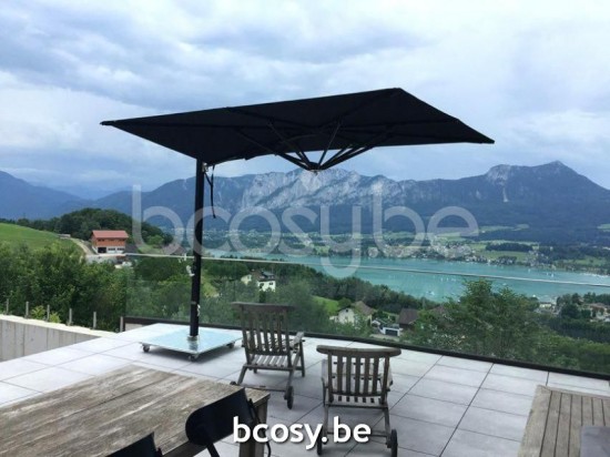 TUUCI Parasols suspendus deportés pendants décentrés à mât libre flottants en aluminium.