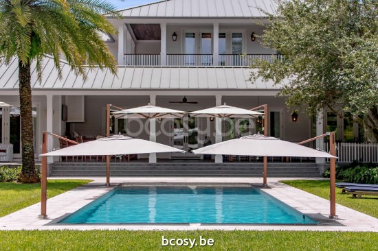 TUUCI Cantilever free pole Aluminium Umbrellas.