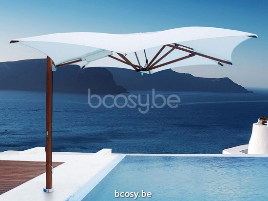 TUUCI vrijstaande zwevende aluminium parasols.