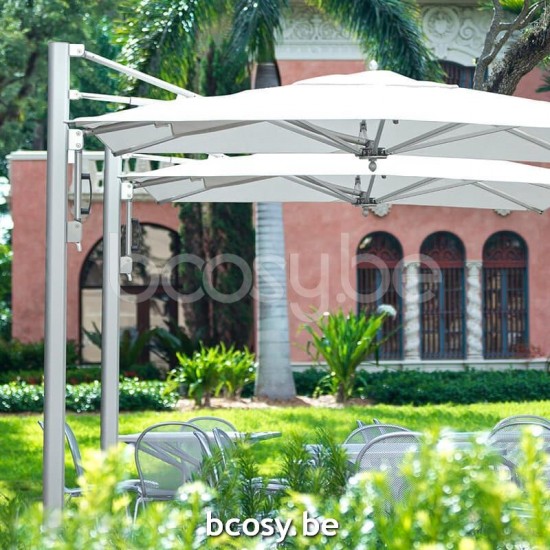 TUUCI Parasols suspendus deportés pendants décentrés à mât libre flottants en aluminium.