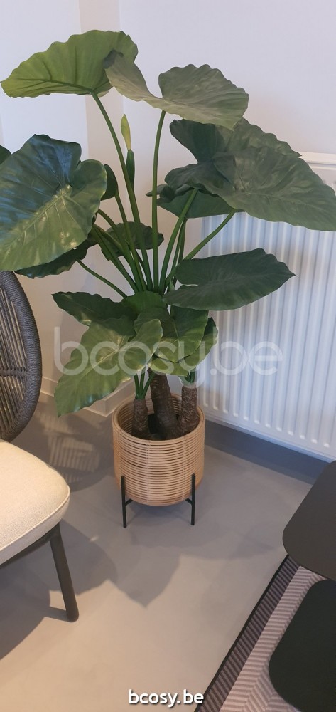 Vincent Sheppard Pflanztopf Vivi S Vivi Blumentopf Klein Rahmen aus Schwarz Stahl Natürlich Rattan.