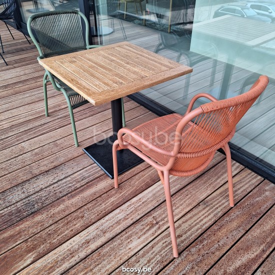 Vincent Sheppard Quadro Bistrotafels Zwart Stalen frame.