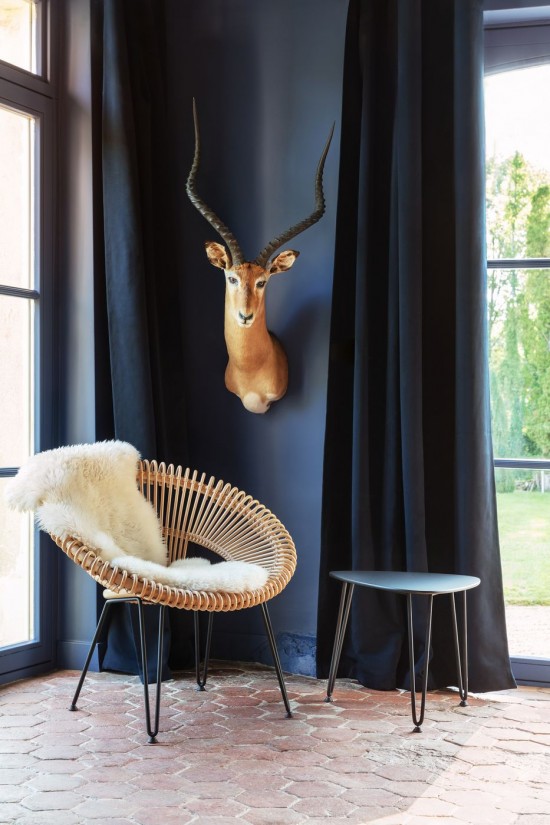 Vincent Sheppard Cruz sièges baquets cuves coquille cadre en Acier Revêtement en poudre noir Rotin Naturel.