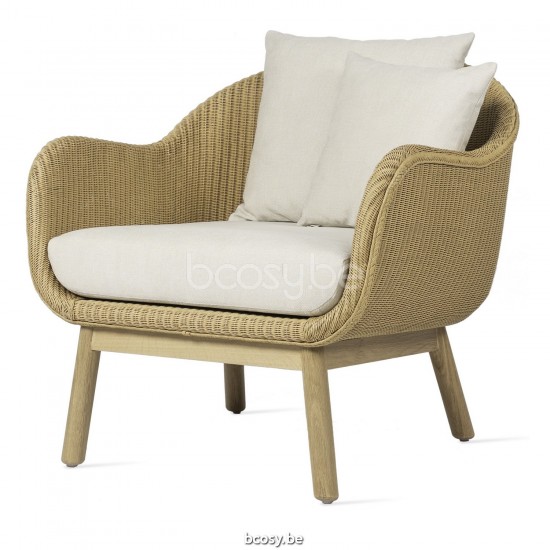 Vincent Sheppard Alex Lounge Stoel Natuur eiken Hout frame Helder Lloyd Loom.