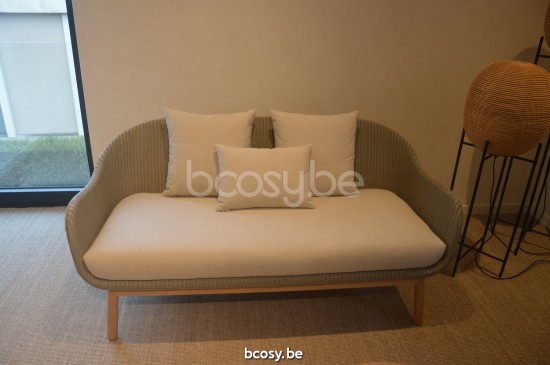 Vincent Sheppard Alex Lounge Stuhl Rahmen aus Eiche Natur Holz Kieselstein Lloyd Loom.