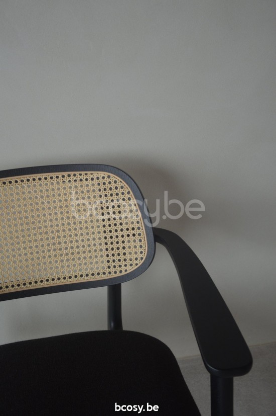 Vincent Sheppard Titus sessel couch Rahmen aus Schwarz gebeizt Eiche Schwarz Vegan Leder.