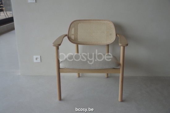 Vincent Sheppard Titus couches sofas armchairs Natural Varnish Oak frame Lime White Bouclé.