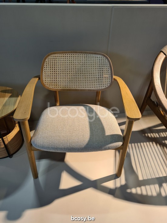 Vincent Sheppard Titus Fauteuil de repos Cadre en Chêne Vernis naturel Bouclé Chêne Blanc Lime.