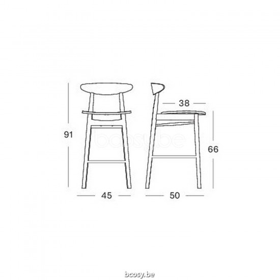 Vincent Sheppard Teo Counter Stool Black Beech frame Black Beech.