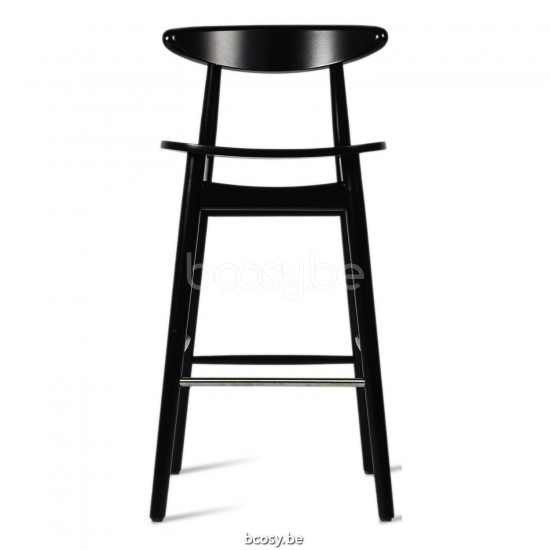 Vincent Sheppard Tabouret Teo noir H91 cm Teo Tabouret de bar mi-hauteur cadre en Hêtre Noir Hêtre Noir.