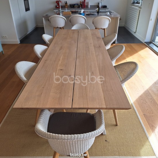 Vincent Sheppard Avril Mittelhoher Barhocker Rahmen aus Eiche Natur Holz Kieselstein Lloyd Loom.