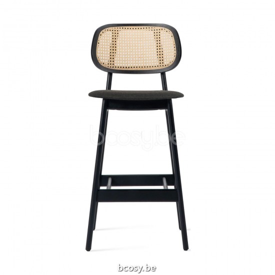 Vincent Sheppard Titus halfhoge barstoelen Zwart gebeitst Eiken frame Zwart gebeitst Eiken.