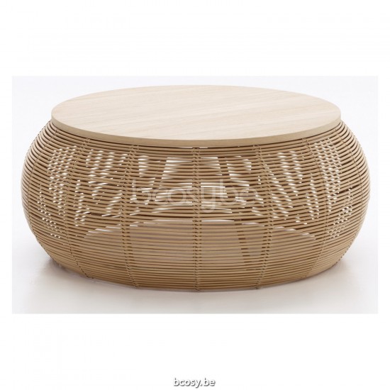 Vincent Sheppard Vivi tables de salon basse Dia 93 Rotin Naturel.